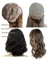 Peluca Judía con Encaje Frontal Ombre Rubio, Cabello Humano Europeo Remy Liso, Encaje Suizo Kosher