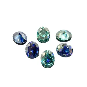 Factory Price Loose Gemstone Beads Moissanite Oval Cut VVS Moissanite Loose Diamond With Hole For Jewelry Making