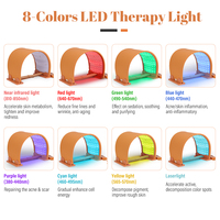 Dernière génération : 216 lampes et LED en silicone à 8 couleurs - Machine de luminothérapie pour le visage, le cou et le corps