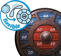 Cible de lancer de hache classique vierge avec logo personnalisé, jeu suspendu pour marque privée, cadeau promotionnel, vente en gros et revente