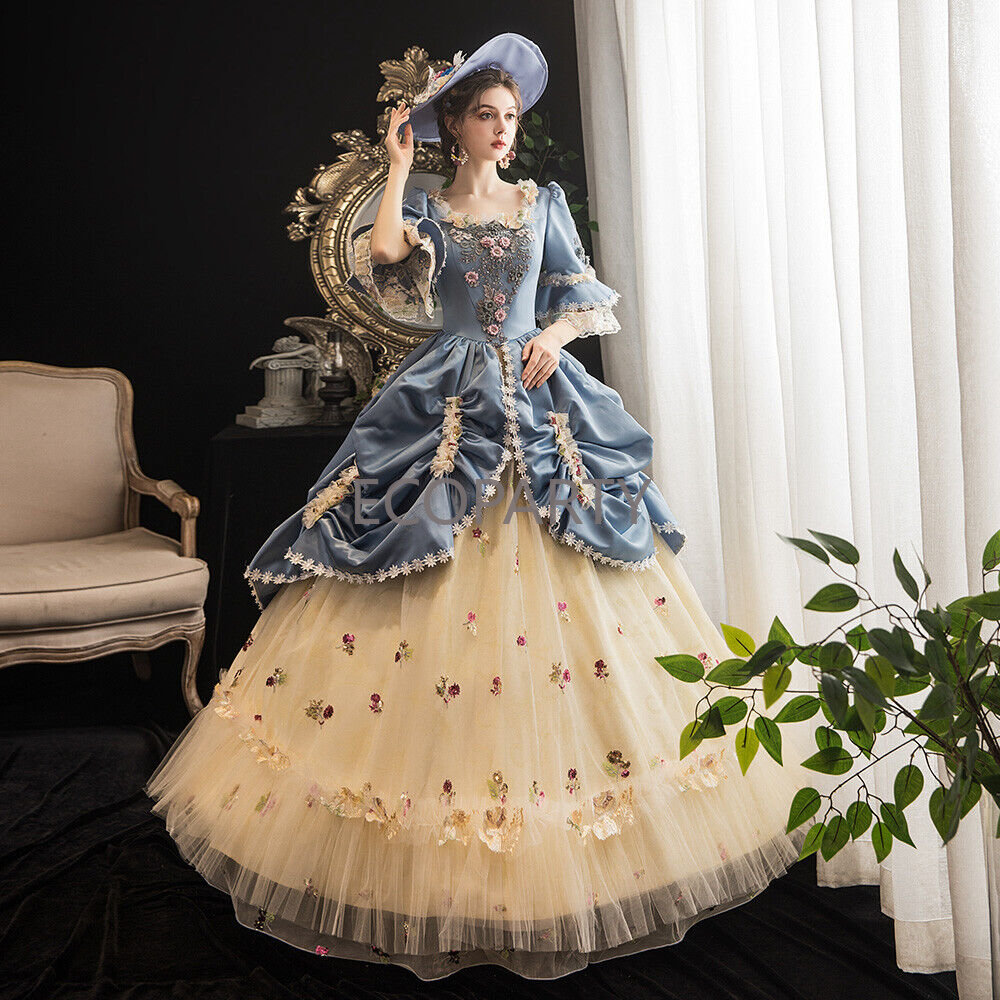 1700s Dress For Women LMKIHUSA Womens Renaissance Dresses,Vintage Gothic Court Gown 1800s Medieval Victorian Dress Princess Rococo Cosplay Lace Bell Sleeve Long Maxi Dress 1800s Dress For Women