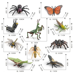 Modè<span class=keywords><strong>les</strong></span> d'<span class=keywords><strong>insectes</strong></span> et d'animaux de la forêt tropicale simulés, décorations solides : araignée venimeuse, frelons, mantes, sauteurs - Product Image 4