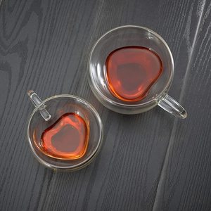 Canecas de Café e Espresso em Vidro Transparente em Forma de Coração, Clássicas e Únicas, 6oz/8oz (180ml/240ml) para Formatura - Product Image 2