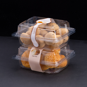 Trong suốt nhựa dùng một lần bánh thực phẩm <span class=keywords><strong>Container</strong></span> hình chữ nhật hộp lưu trữ cho Sushi Hamburger bánh mì vỏ sò bánh bao bì - Product Image 6