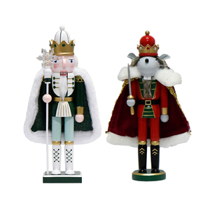 SW-138 Funny Animal 30cm Mouse King <span class=keywords><strong>Soldat</strong></span> <span class=keywords><strong>Casse</strong></span>-<span class=keywords><strong>Noisette</strong></span> en Bois - Product Image 1