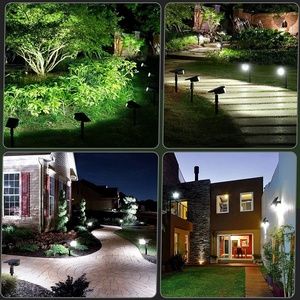 Lampes d'extérieur étanches, lampes alimentées par énergie solaire, luminaires paysagers RGB, éclairage de jardin LED à faible tension 12V, spot solaire pour allée - Product Image 6