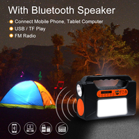 Minigenerador solar portátil, fuente de alimentación DC, sistema de iluminación solar, altavoz, función de radio