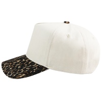 Gorra de Béisbol de 5 Paneles con Logotipo Personalizado OEM de Yancai, Visera con Estampado de Leopardo, Gorra de Alta Calidad para Hip Hop y Streetwear, Venta al Por Mayor