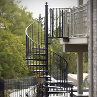 Escalier en colimaçon en acier pour intérieur et extérieur Prix d'usine direct