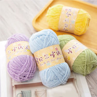 Perlengkapan Rajut Tas Boneka Crochet Chenille Velvet Buatan Tangan, Set Benang DIY untuk Pemula, Hadiah Kerajinan