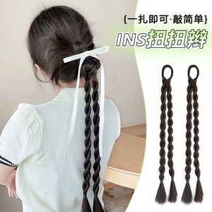Extensiones de Cabello Trenzadas de Dos Hilos, Cola de Caballo Larga y Realista para Mujer, Material de Fibra Resistente a Altas Temperaturas - Product Image 5