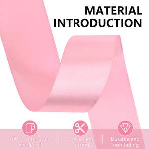 Cinta de Satén de Doble Cara de 4 cm x 100 Yardas para Flores - Product Image 3