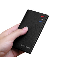 Dompet Mini Slim Portabel Pria WilliamPolo, Tempat Kartu Modis, Aksesori Bisnis