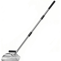 Pelle à sable et râteau de jardin en acier inoxydable détachable avec manche amovible pour le jardin et la plage