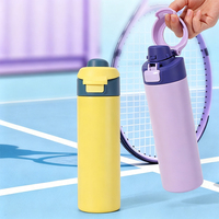 Bouteille d'eau en acier inoxydable de 20 oz avec logo personnalisé, bouteille isotherme sous vide, anti-fuite, bouteille d'eau de sport à double ouverture