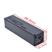 Kit de boîtier de batterie externe USB 18650, chargeur de batterie DIY, boîtier noir, module conforme ROHS3 - 14920 pour Molewei