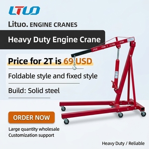 2 Ton Foldable Hydraulic <strong>Engine</strong> <strong>Crane</strong> Mobile Shop <strong>Crane</strong> with Wheels for Car <strong>Engine</strong> Repair - Product Image 1