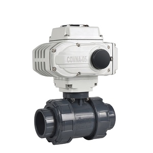 วาล์วควบคุมแบบลูกบอล COVNA UPVC ชนิดมอเตอร์คู่ 220V พร้อมตัวกระตุ้น - Product Image 1