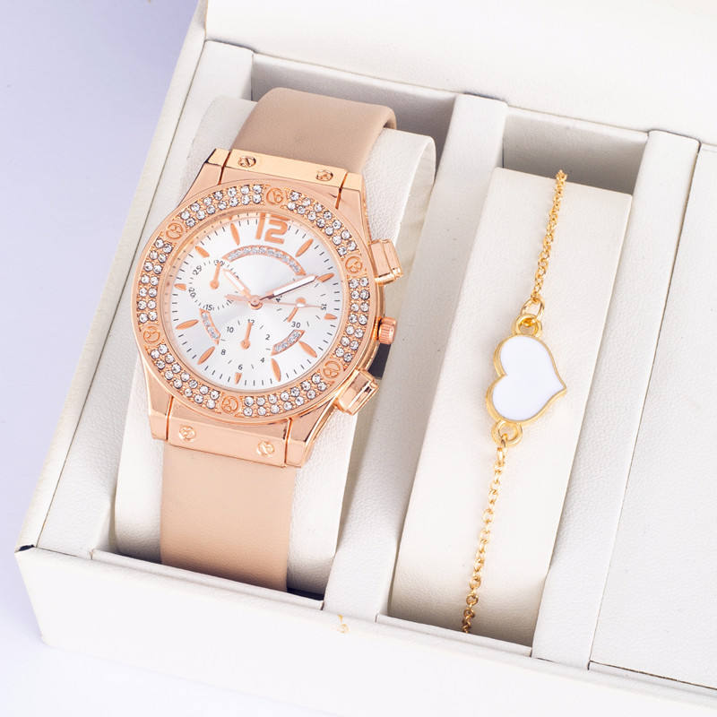Popular Fashion love Watch Relojes New Women love Set Bracelet Watch Montre  Femme