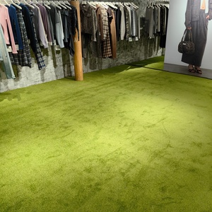 Tappeto in filo di gomito <span class=keywords><strong>a</strong></span> pelo lungo verde <span class=keywords><strong>a</strong></span> tinta unita in tinta unita soffice per uso <span class=keywords><strong>esterno</strong></span> Hotel <span class=keywords><strong>a</strong></span> prova di fuoco tappeto Roll Dress Shop - Product Image 1