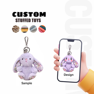 Chất lượng cao nhà máy tùy biến logo nhỏ mềm màu tím xám dễ thương thỏ sang trọng quyến rũ cho món quà - Product Image 2