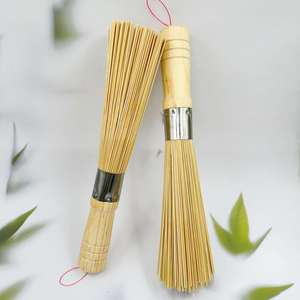 Cepillo para ollas de bambú, cepillo de bambú natural de mango largo, cepillo de cocina ecológico de filamentos de bambú natural, estropajo para ollas, cocina - Product Image 3