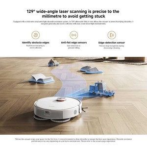 Aspiradora Robótica Xiaomi S40 Pro Blanca, Autopropulsada, con Batería, Navegación Láser LDS, 28 Pulgadas de Ruta de Limpieza - Product Image 1