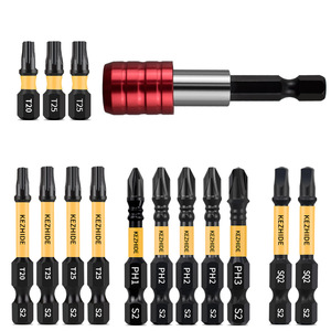 Kezhide Screwdriver Bit Set T20 T25 PH1 PH2 PH3 SQ2 Impact Resistant Magnetic Durable - Product Image 1