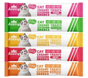 Alta appetibilità 15g di pasta cremosa alimenti per gatti umidi biologici <span class=keywords><strong>a</strong></span> base di carne prelibatezze <span class=keywords><strong>a</strong></span> prezzi più economici - Product Image 1