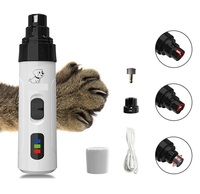 Vente flash Produits pour animaux de compagnie Meuleuse à ongles LED pour chien Outils de toilettage des ongles doux pour animaux de compagnie Conception à faible bruit