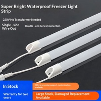 Barre lumineuse LED haute luminosité 6500K étanche pour congélateur 220V, vitrines de supermarché, rideaux d'air, armoires de conservation