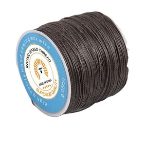 Fil ciré rond teint en polyester 100% imperméable de 70 mètres, 0,6 mm, épaisseur 150D, pour la couture du cuir - Product Image 2