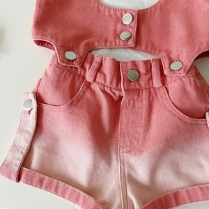 Set per bambini 3 pezzi per ragazze Set di abbigliamento da 8 a 9 anni Pat Pat per bambini in Denim rosa <span class=keywords><strong>Shorts</strong></span> a maniche corte 3 pezzi Set estivo - Product Image 6