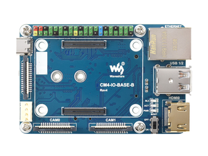 CM4-IO-BASE-B บอร์ดฐาน CM4ราสเบอร์รี่ <span class=keywords><strong>Pi</strong></span> เป็นบอร์ด IO พื้นฐานของโมดูลประมวลผลราสเบอร์รี่ <span class=keywords><strong>Pi</strong></span> <span class=keywords><strong>4</strong></span> - Product Image 2