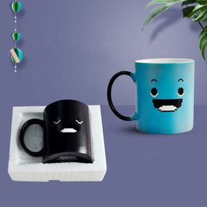 Taza mágica personalizada <span class=keywords><strong>con</strong></span> logotipo impreso por sublimación, <span class=keywords><strong>tazas</strong></span> de café de cerámica azul <span class=keywords><strong>con</strong></span> foto en blanco, cambio de Color - Product Image 6