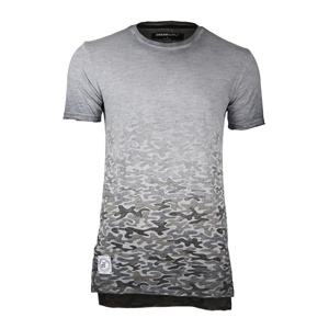 TD t-shirt mimetica lavabile a olio da uomo manica corta con spacco laterale in cotone/fibra di bambù 200 grammi serigrafia marrone
