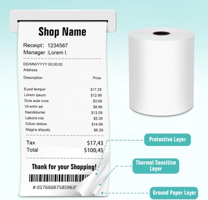 Rollo de Papel Térmico Premium de 3 1/8" X 230 pies, Papel para Recibos de 3-1/8 X 230 para Máquinas POS, Libre de BPA, Vida Útil de la Imagen de 3-5 Años - Product Image 5