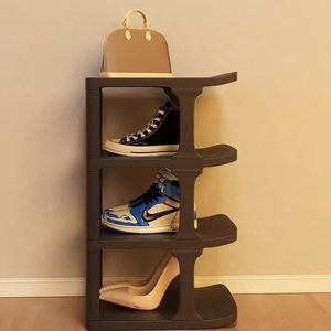 Space-Saving <strong>Vertical</strong> Plastic <strong>Shoe</strong> Rack Stand Organizer Shelves for Slippers Sandals Flats Entryway Closet <strong>Storage</strong> for Footwear - Product Image 4