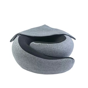 Coussin de voyage polyvalent à capuche en mousse à mémoire de forme pour le cou, idéal pour la sieste au bureau, en avion, en voiture et le confort du sommeil - Product Image 3