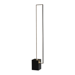 Lámpara de Pie Minimalista de Metal con Pantalla Redonda Negra, LED, Base E26, Luz Blanca Cálida de 3500K, Regulable, CRI 90, Uso Residencial - Product Image 1