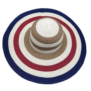 Women droppshiping new collection brand wide brim sun protection sun summer australian trending straw hats for crafting