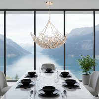 Lustre en cristal doré à la main, design exquis, pour salle de mariage, villa, salon, élégant et luxueux