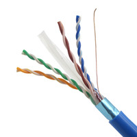 Câble réseau industriel extérieur blindé Cat6 SFTP 305m 500m 0,4mm étanche IP67 23AWG solide 4 paires en rouleau