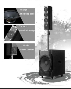 12 " / 15" linea di frequenza binaria a bassa frequenza 80Hz-20KHz professionale alimentato linea Array altoparlanti attivi GZ fabbrica - Product Image 3