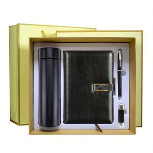 Custom Luxury Office Promotional Gifts With Logo Leather <b>Notebook</b> Gift <b>Set</b> and Pen Business Gift <b>Set</b> - Product Image 2