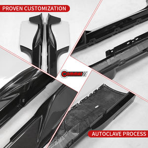 Jupes latérales en fibre de carbone sèche style MSY pour Ferrari SF90 - Product Image 3