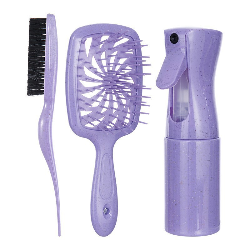 Purple straw 3-piece set