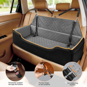 Siège de voiture pour grand chien, lit de voyage en éponge haute densité avec housse lavable et sangles de sécurité pour chiens de taille moyenne à grande - Product Image 4