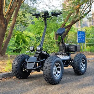 4 륜 골프 이동성 스쿠터 ATV 강력한 성인 떨어져 도로 8000W 빠른 지방 타이어 전기 스쿠터