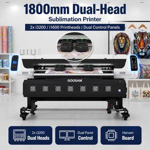 1.8m Dual Head Sublimation Printer Roll to Roll Heat Transfer XP600 I3200 T-Shirt Jersey Polyester Fabric <b>Printing</b> <b>Machine</b> - Product Image 1